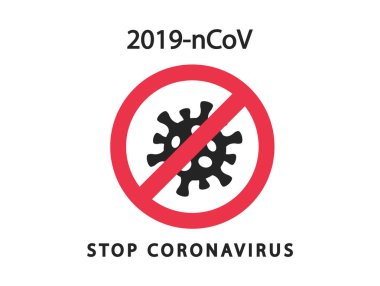 Coronavirus 2019-nCoV 'u durdurun. Tehlikeli virüs, salgın. Vektör