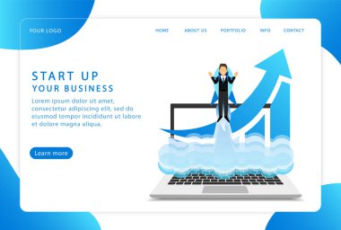 İşine başla. Bir proje başlat. İniş sayfası. Web siteleri için modern web sayfaları.