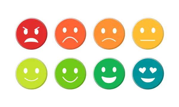 Smileys Mood Set Emoticons Moods Bad Good Vector Icons — Stock Vector