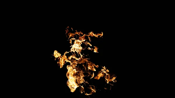 Tűz lángok fekete háttér. tűz fekete háttér izolat — Stock Fotó