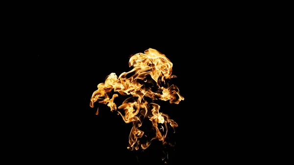 검은 배경에 불꽃. 검은 배경 이솔라에 화재 — 스톡 사진