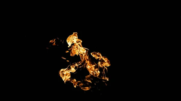 Φλόγες φωτιάς σε μαύρο φόντο. φωτιά σε μαύρο φόντο — Φωτογραφία Αρχείου