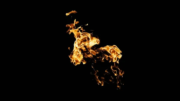 Fire flames on black background. fire on black background isolat — Stock Photo, Image