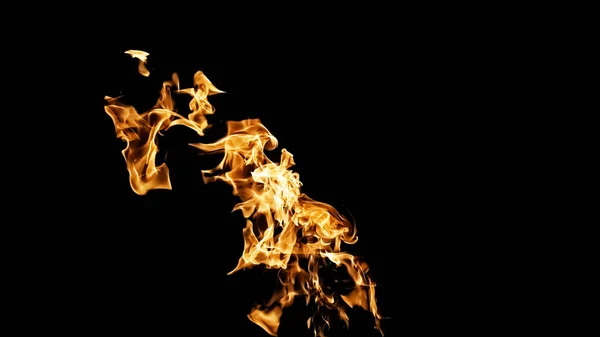 Fire flames on black background. fire on black background isolat — Stock Photo, Image