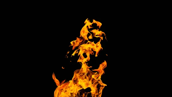 Fire flames on black background. fire on black background isolat — Stock Photo, Image