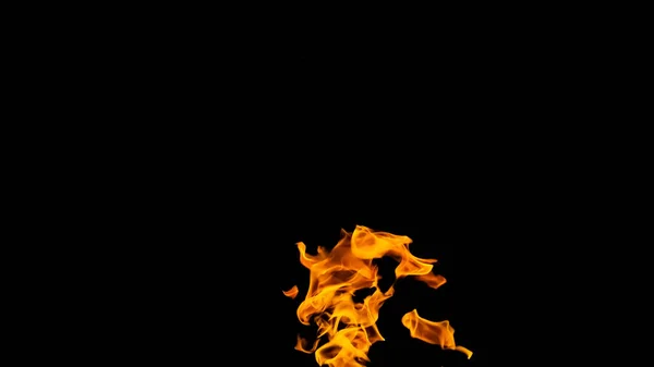 Fire flames on black background. fire on black background isolat — Stock Photo, Image