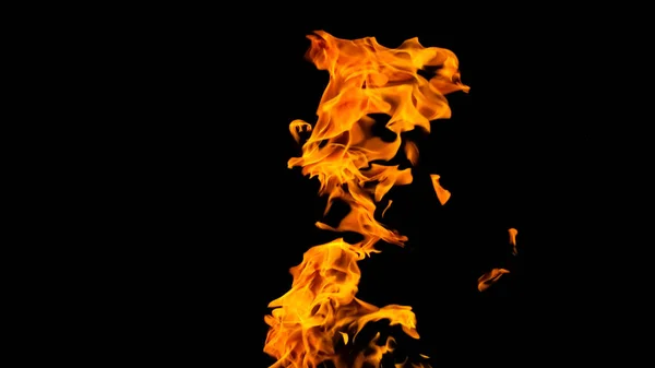 Fire flames on black background. fire on black background isolat — Stock Photo, Image