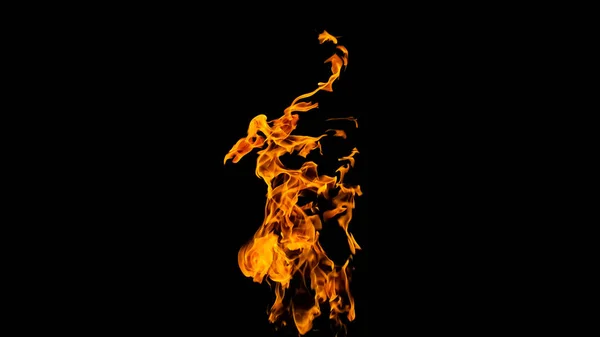 Fire flames on black background. fire on black background isolat — Stock Photo, Image