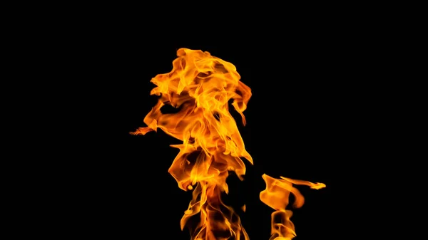 Fire flames on black background. fire on black background isolat — Stock Photo, Image