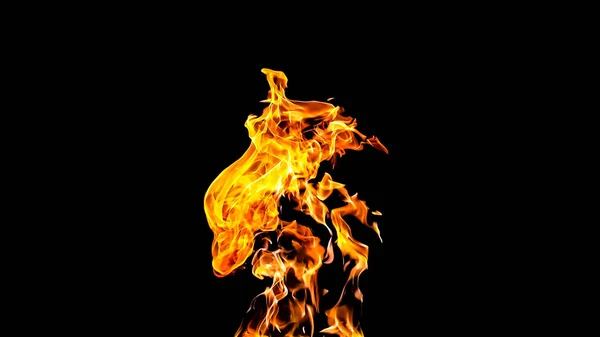 Fire flames on black background. fire on black background isolat — Stock Photo, Image