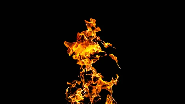 Fire flames on black background. fire on black background isolat — Stock Photo, Image