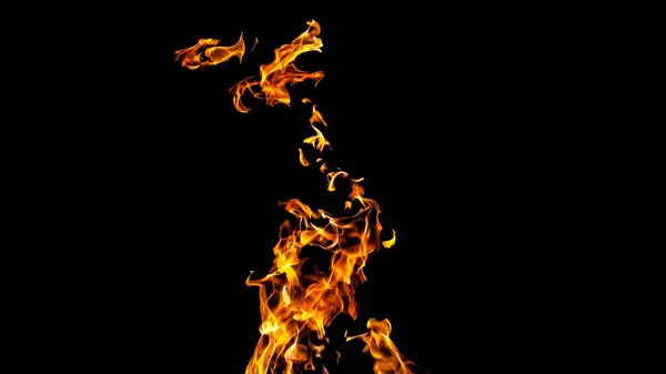 Fire flames on black background. fire on black background isolat — Stock Photo, Image