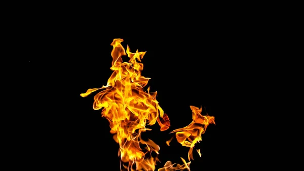 Fire flames on black background. fire on black background isolat — Stock Photo, Image