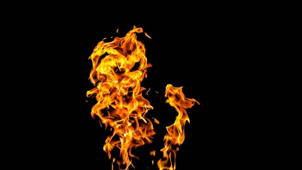 Fire flames on black background. fire on black background isolat — Stock Photo, Image