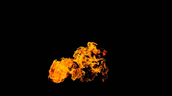 Fire flames on black background. fire on black background isolat — Stock Photo, Image