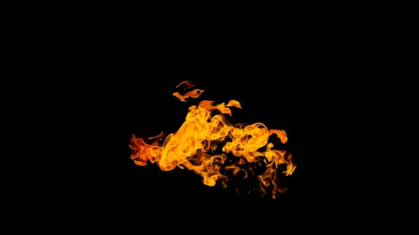 Fire flames on black background. fire on black background isolat — Stock Photo, Image