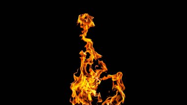 Siyah arka planda ateş alevler. siyah arka plan izole ateş. Yangın desenleri