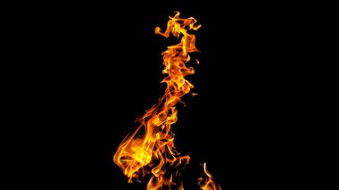 Siyah arka planda ateş alevler. siyah arka plan izole ateş. Yangın desenleri