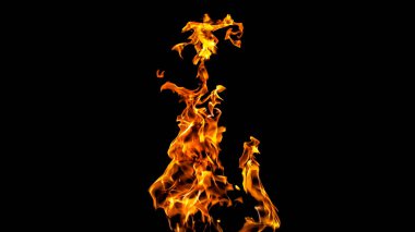Siyah arka planda ateş alevler. siyah arka plan izole ateş. Yangın desenleri
