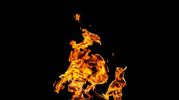 Fire flames on black background. fire on black background isolated. fire patterns