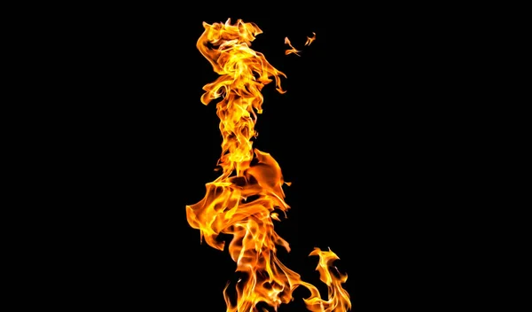 Fire Flames Black Background Fire Black Background Isolated Fire Patterns — Stock Photo, Image