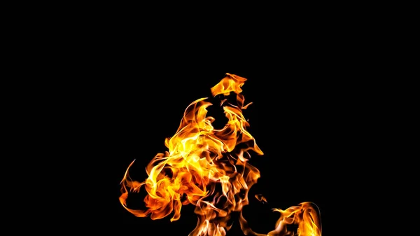 Fire Flames Black Background Fire Black Background Isolated Fire Patterns — Stock Photo, Image