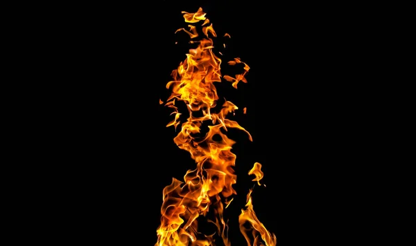 Flammen Auf Schwarzem Hintergrund Feuer Auf Schwarzem Hintergrund Isoliert Brandmuster — Stockfoto