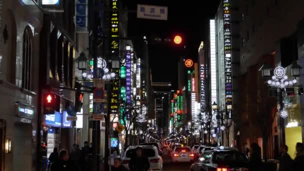 Japon, Tokyo - janvier 07, 2019 Night street — Video