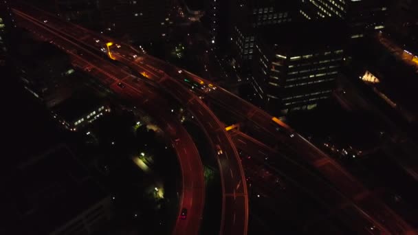 东京夜晚的空中景观 — 图库视频影像