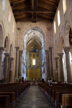 13. yüzyılda Cefalu Katedrali Cefalu, Sicilya 