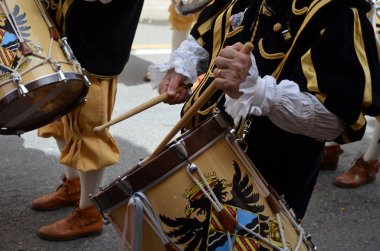 Drummers and trumpeters of Oristano - Sardinia clipart