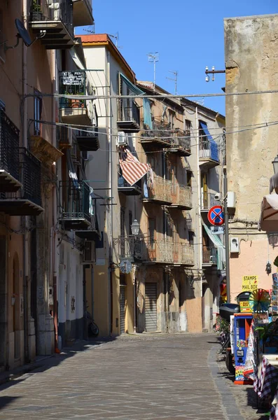 Panorama de la ciudad Cefalu, Sicilia, Italia — Foto de Stock