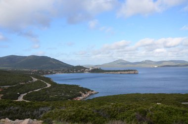 Capo Caccia yakınındaki Alghero, Sardunya, İtalya