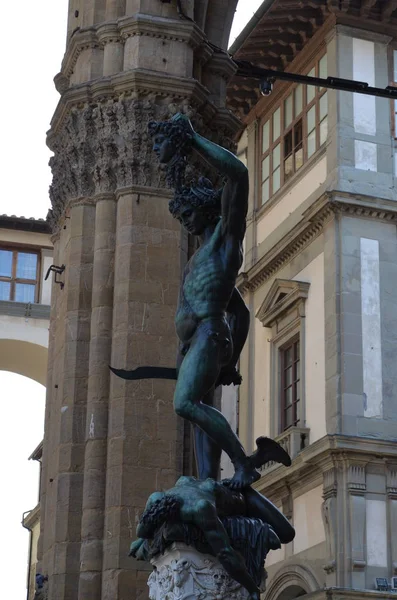 Loggia dei Lanzi (Loggia della Signoria), Флоренція — стокове фото