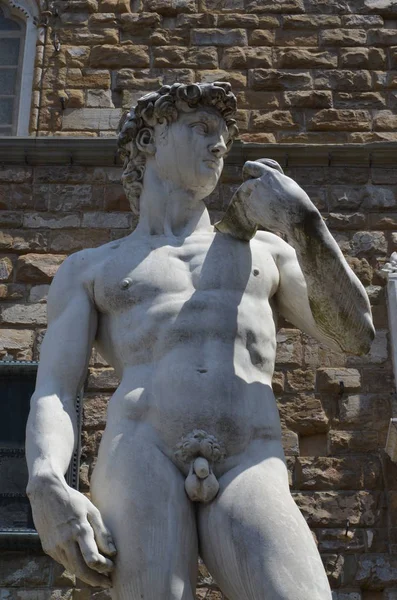 Staty av david av michelangelo i Florens — Stockfoto