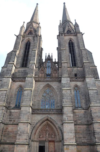 Εκκλησία Της Αγίας Ελισάβετ Στο Μάρμπουργκ — Φωτογραφία Αρχείου