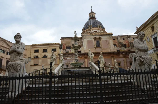 Piazza Pretoria Palermo Italië — Stockfoto