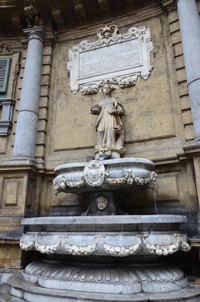 Quattro Canti Palermo Praça Dos Quatro Cantos — Fotografia de Stock