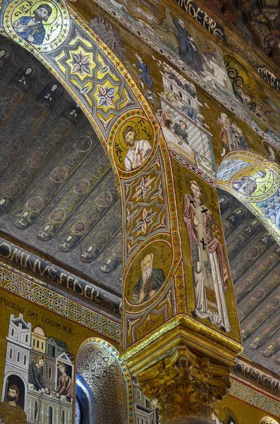 Wnętrze Kaplicy Wojewody Palermo Sycylii — Zdjęcie stockowe