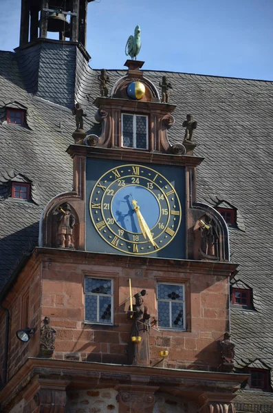 Eski Alman Şehir Üniversitesi Marburg Tarihsel Town Hall — Stok fotoğraf