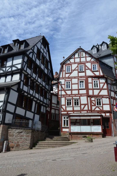 Rues Historiques Des Vieux Quartiers Marburg — Photo