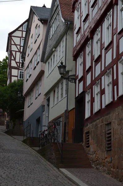 Rues Historiques Des Vieux Quartiers Marburg — Photo