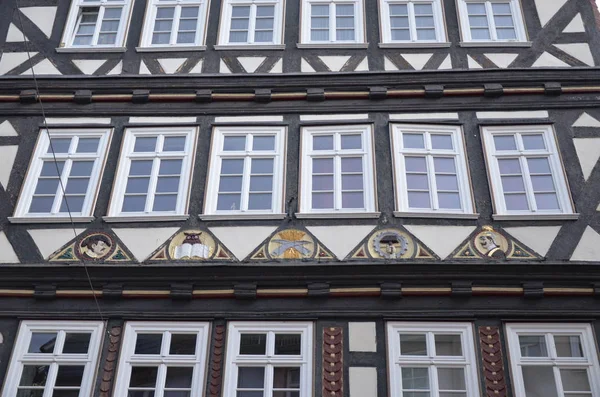 Historische Gassen Der Marburger Altstadt — Stockfoto
