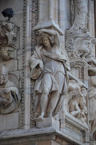 Słynnej Mediolańskiej Katedry Duomo Milano Włochy — Zdjęcie stockowe