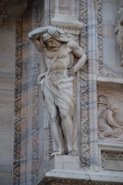 Ünlü Milan Katedrali (Duomo Milano). İtalya