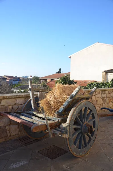 One Old Hand Cart Sardinia — Stock Photo, Image