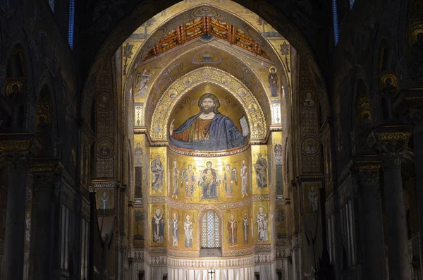 Interno Del Duomo Monreale — Foto Stock