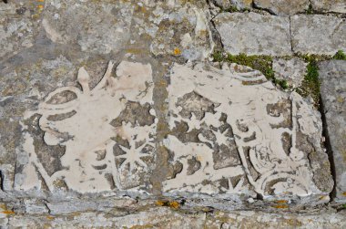 eski sokaklar eski İtalyan tarzı. Erice, Sicilya, İtalya