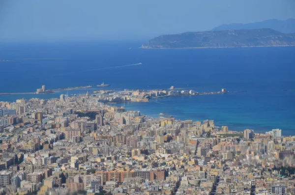 Trapani View Erice Sicily Italy — Stock Photo, Image