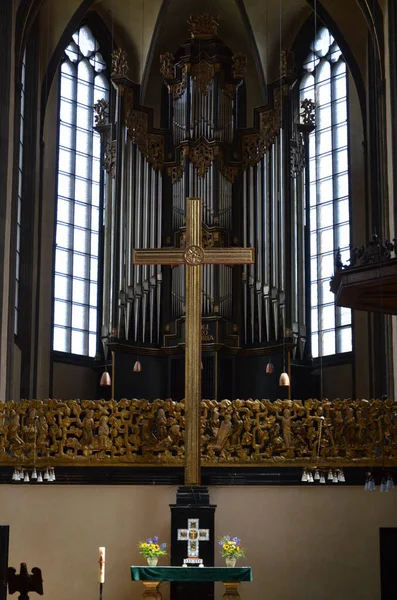 Interno Della Chiesa Universitaria Marburg Germania — Foto Stock